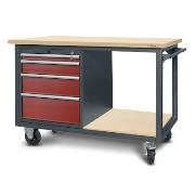 Workshop trolley HWW04: 1 cabinet S14 (4 drawers)