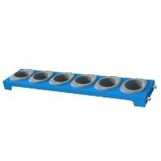 Shelf with ISO 50 sockets for products Cat. No. 27040, 27041, 27042, 27043