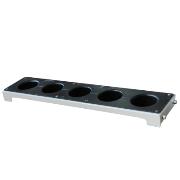 Shelf with HSK 100 sockets for products Cat. No. 27040, 27041, 27042, 27043