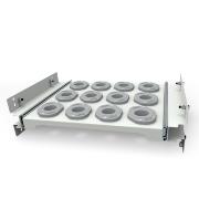 Straight  pull-out shelf with ISO 40 sockets for cabinets Cat. No. 27045 and 27046