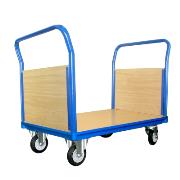 Platform truck with two handles with plywood panels [1285 x 965 x 800]