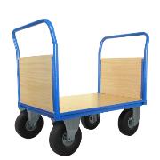 Platform truck with two handles with plywood panels [1285 x 1070 x 800]