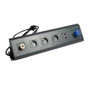 
Power and compressed air distribution rail