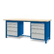Workbench 2100 x 740: 2 cabinets S14 (8 drawers)