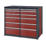 Szafka warsztatowa HSW05: szuflady: 2xS60, 4xS120, 4xS180, 2xS240