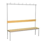 Free-standing bench with hangers - 7 triple hangers
