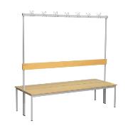 2-sided bench with hangers with hangers - 14  triple hangers
