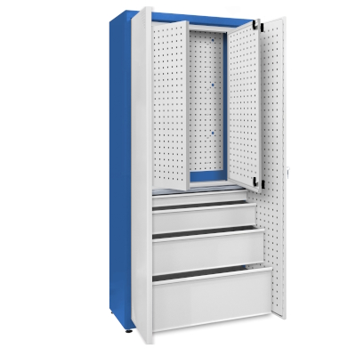 JOTKEL|23197|Universal cabinet: 1 galvanised shelf, 1 large set of drawers, internal door assembly