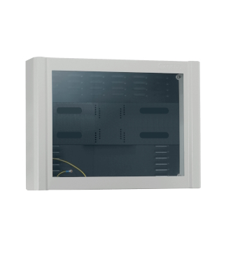 Monitor housing for hanging on a wall or workbench extension - click the photo to enlarge Monitor housing for hanging on a wall or workbench extension