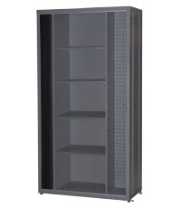 Roller shutter cabinet with narrow shelves and perforated panel Cat. No. 23602