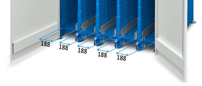 Retractable panels on telescopic guides