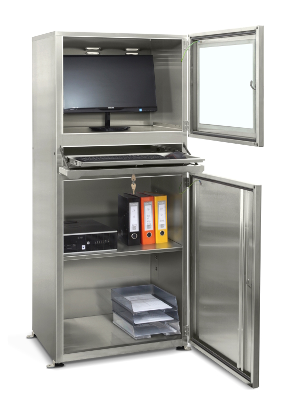 Stainless steel computer cabinet - Cat. No. 55030 Stainless steel computer cabinet - Cat. No. 55030