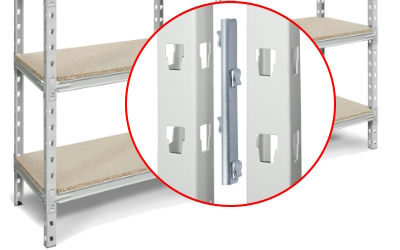 Element for connecting shelves