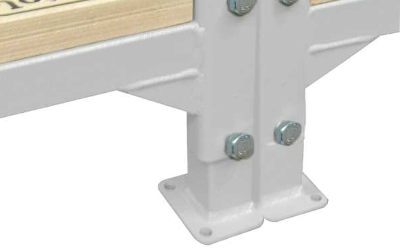 The legs of the rack are designed to be attached to the ground