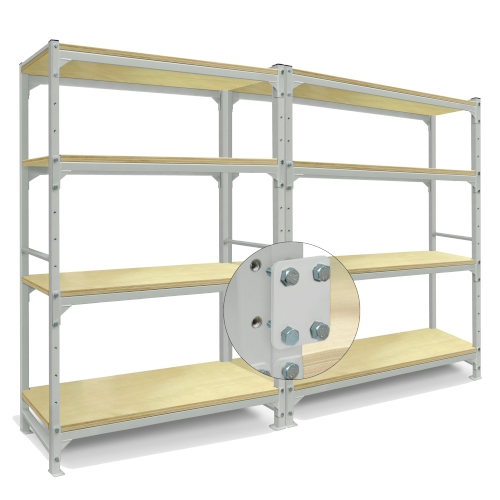 4 - shelf metal rack for heavy loads