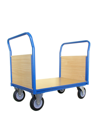 Platform trolleys with handles