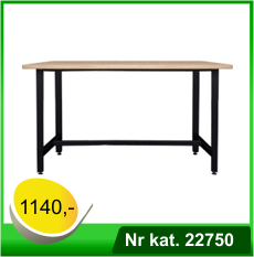 Biurko warsztatowe - lekki stół warsztatowy - Nr kat. 22750 - RAL 7016