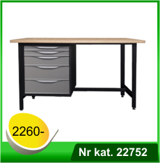 Biurko warsztatowe - lekki stół warsztatowy - Nr kat. 22752 - RAL 7016 - 7035