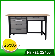 Biurko warsztatowe - lekki stół warsztatowy - Nr kat. 22756 - RAL 7016 - 7035