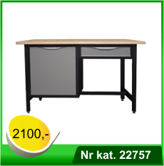 Biurko warsztatowe - lekki stół warsztatowy - Nr kat. 22757 - RAL 7016 - 7035