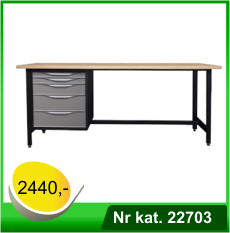 Biurko warsztatowe - lekki stół warsztatowy - Nr kat. 22703 - RAL 7016 - 7035