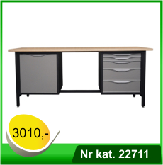 Biurko warsztatowe - lekki stół warsztatowy - Nr kat. 22711 - RAL 7016 - 7035