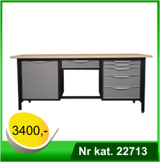Biurko warsztatowe - lekki stół warsztatowy - Nr kat. 22713 - RAL 7016 - 7035