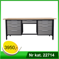 Biurko warsztatowe - lekki stół warsztatowy - Nr kat. 22714 - RAL 7016 - 7035