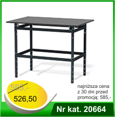 Lekki stół warsztatowy bez możliwości rozbudowy - Nr kat. 20664 - RAL 7016