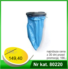 Obejma do worków na odpady zawieszana na ścianie - Nr kat. 80220