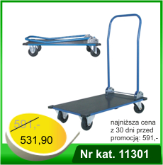 Wózek platformowy z uchwytem czołowym składanym - Nr kat. 11301