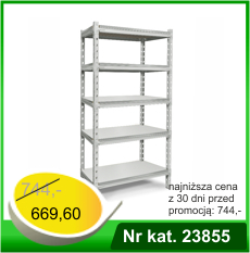 Regał metalowy wtykowy - 5 półkowy – Nr kat. 23855