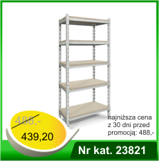 Regał metalowy wtykowy - 5 półkowy – Nr kat. 23821