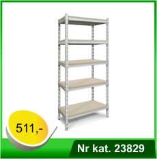 Regał metalowy wtykowy - 5 półkowy – Nr kat. 23829