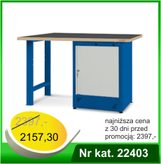 Stół warsztatowy HSS07 - Nr kat. 22403 - RAL 5005, blat guma gładka