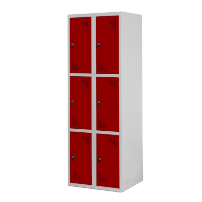Szafka szkolna 6 schowkowa o wysokości 1800 mm