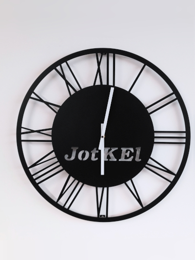metalowy zegar w stylu industrialnym - Jotkel