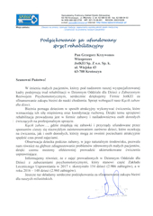 Podziękowanie Zakładu Opieki Zdrowotnej w Krotoszynie